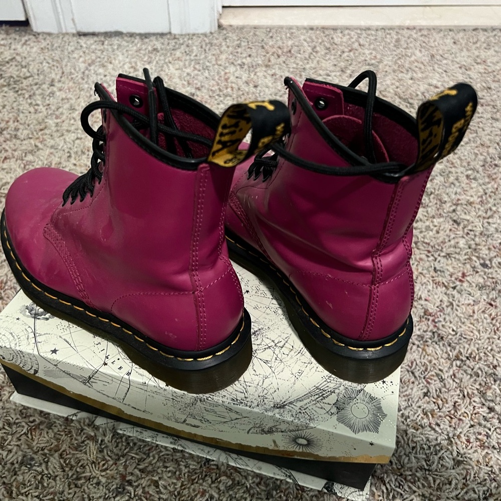 Magenta Dr Martens 1460s